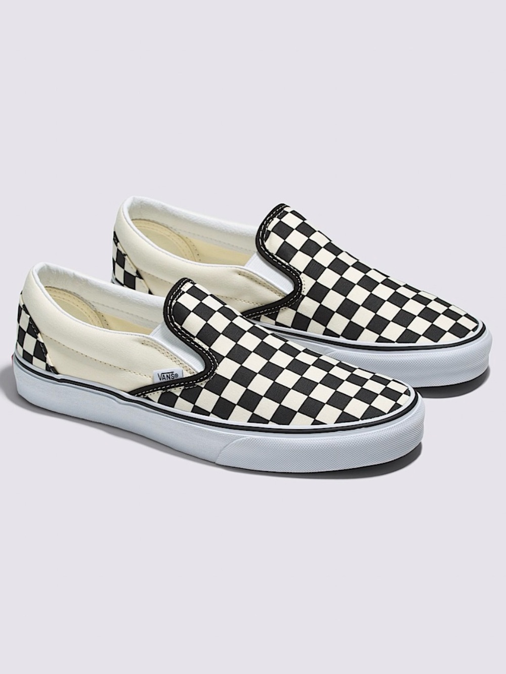 Vans Checkerboard Black Classic White Skate Slip-On Sneakers Grunge Sz M6.5 W8